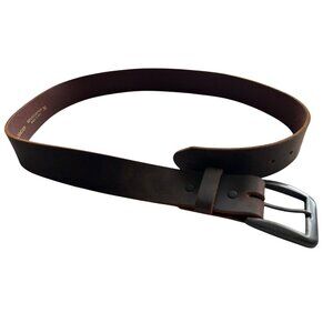 3D Belts Brown Leather Belt Black Buckle Made In USA Durable Stylish Size 36